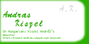 andras kiszel business card